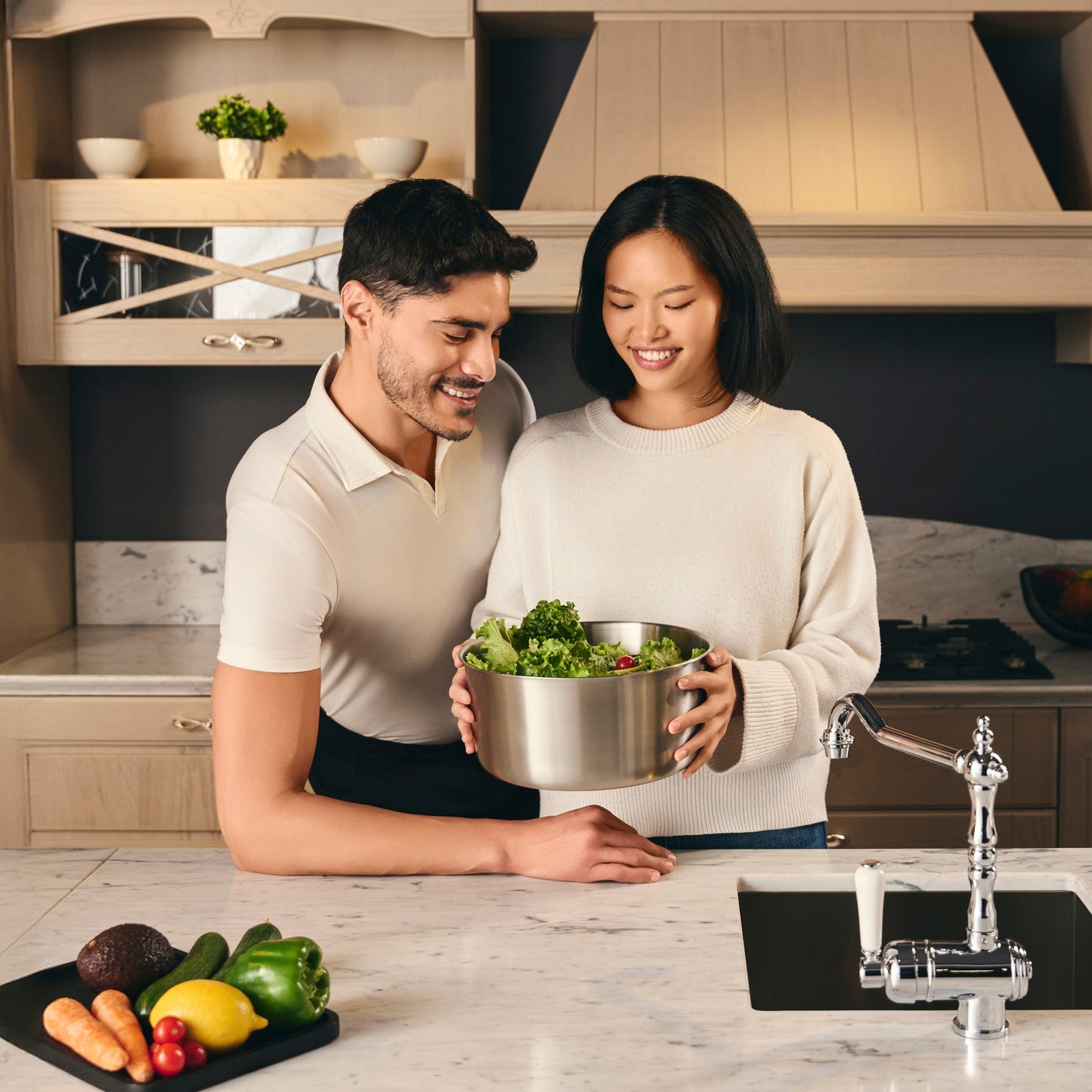 Easy Spin Salad Spinner Stainless Steel
