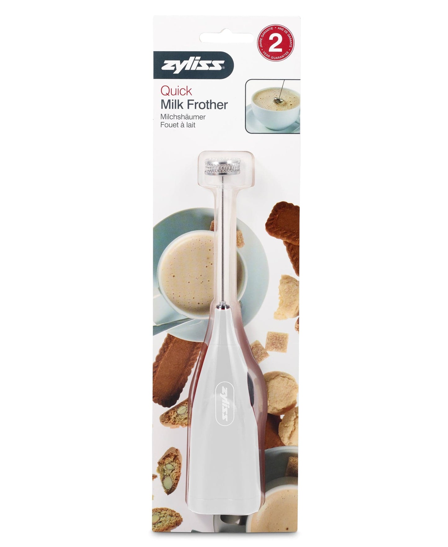 Handheld electric milk frother
