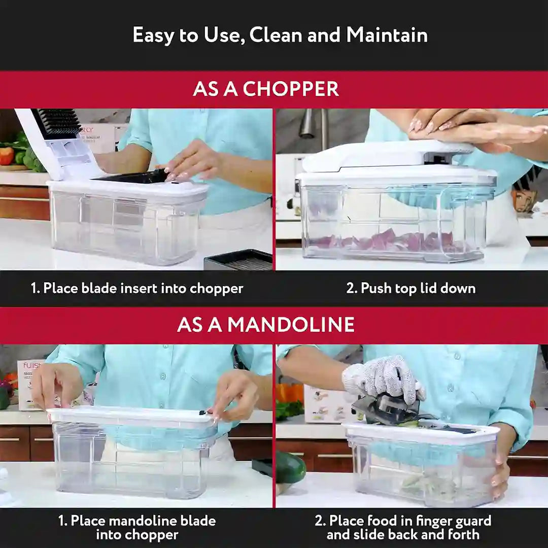 All-in-1 Mandoline Slicer Spiralizer & Chopper