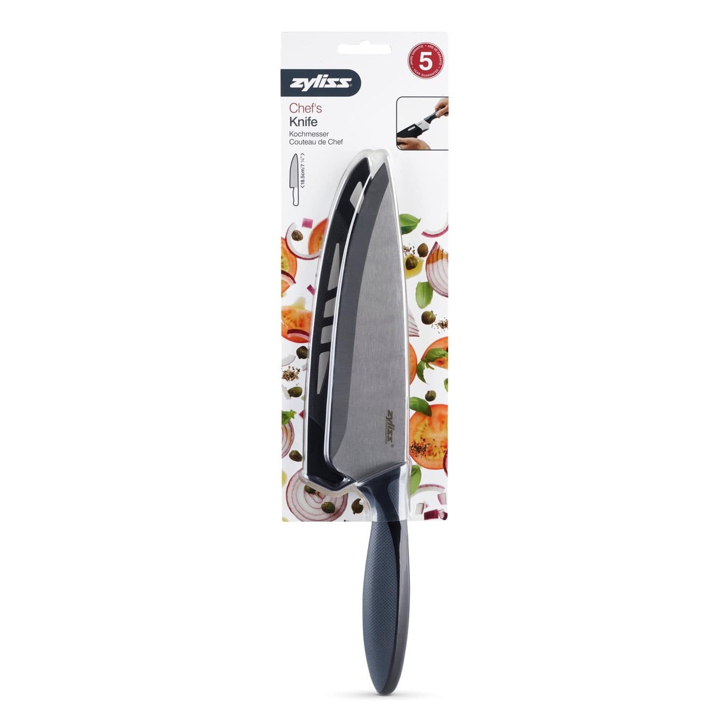 Chefs knife with sheath stainless steel blade