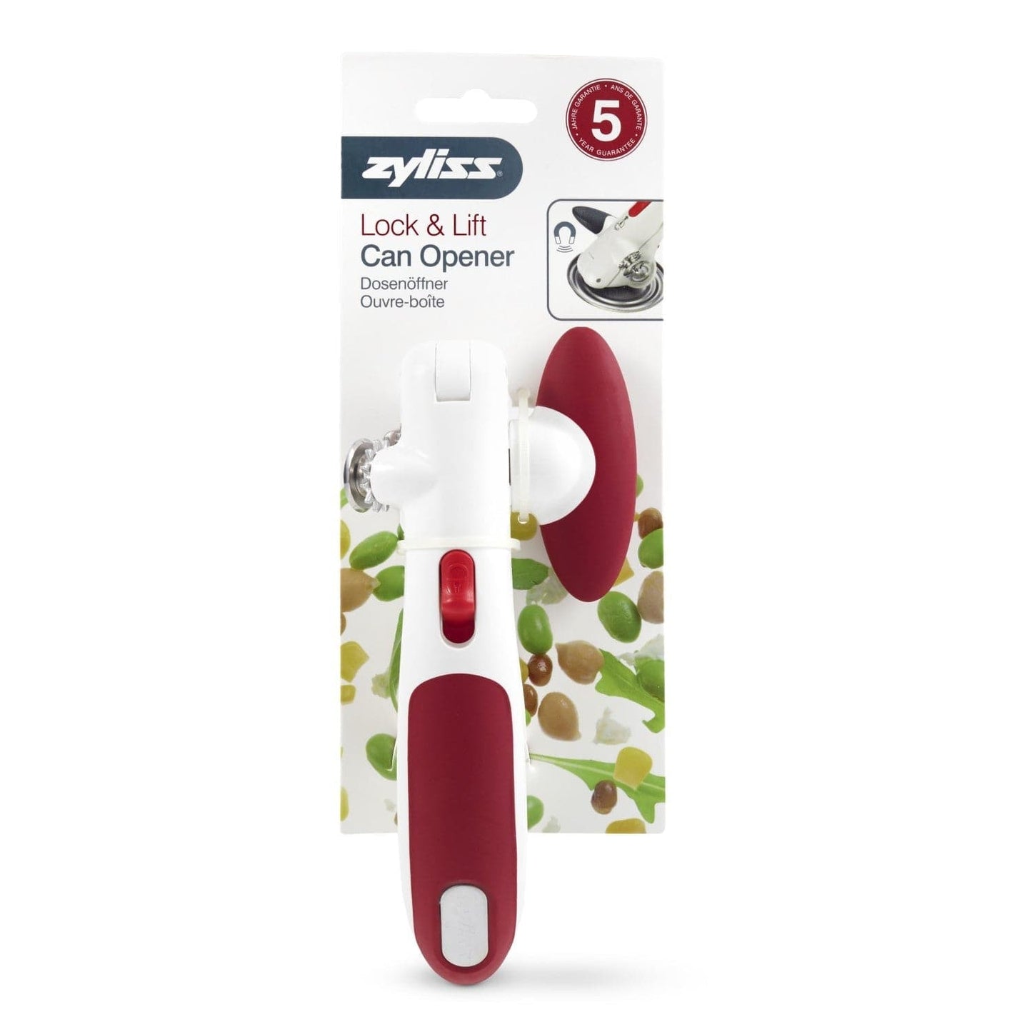 Lock lift can opener red