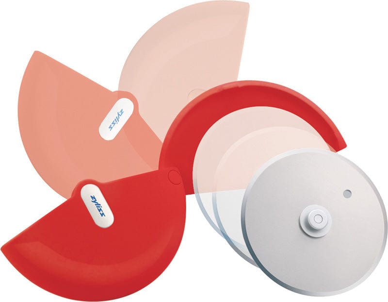 Pizza cutter wheel and slicer