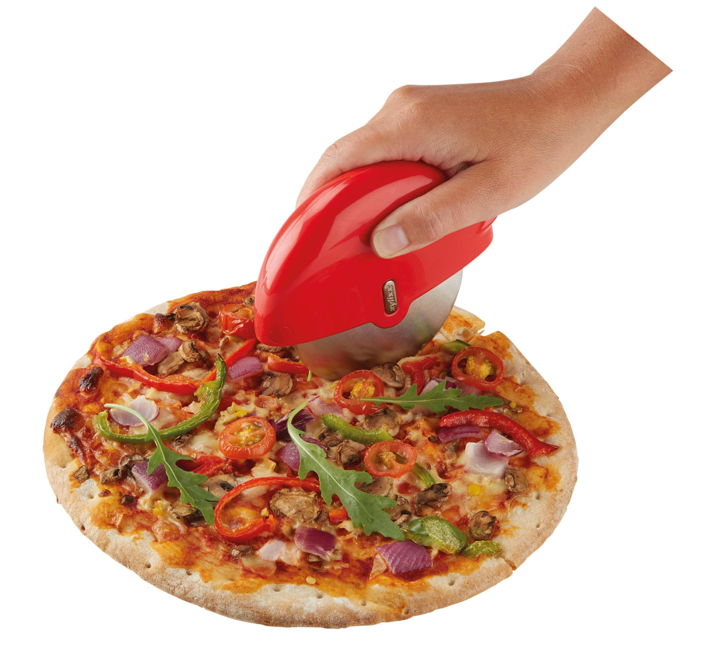Pizza cutter wheel and slicer