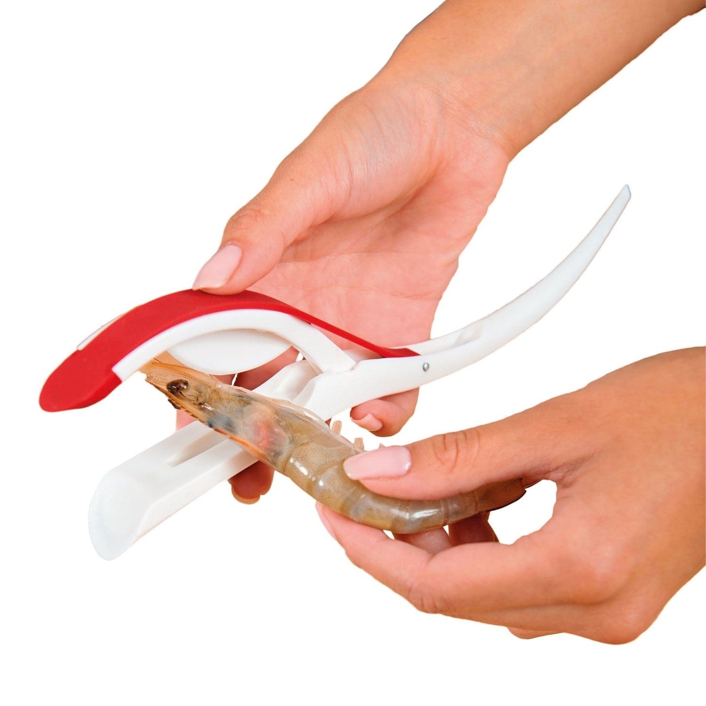Prawn shrimp tool deveiner sheller with non slip handle