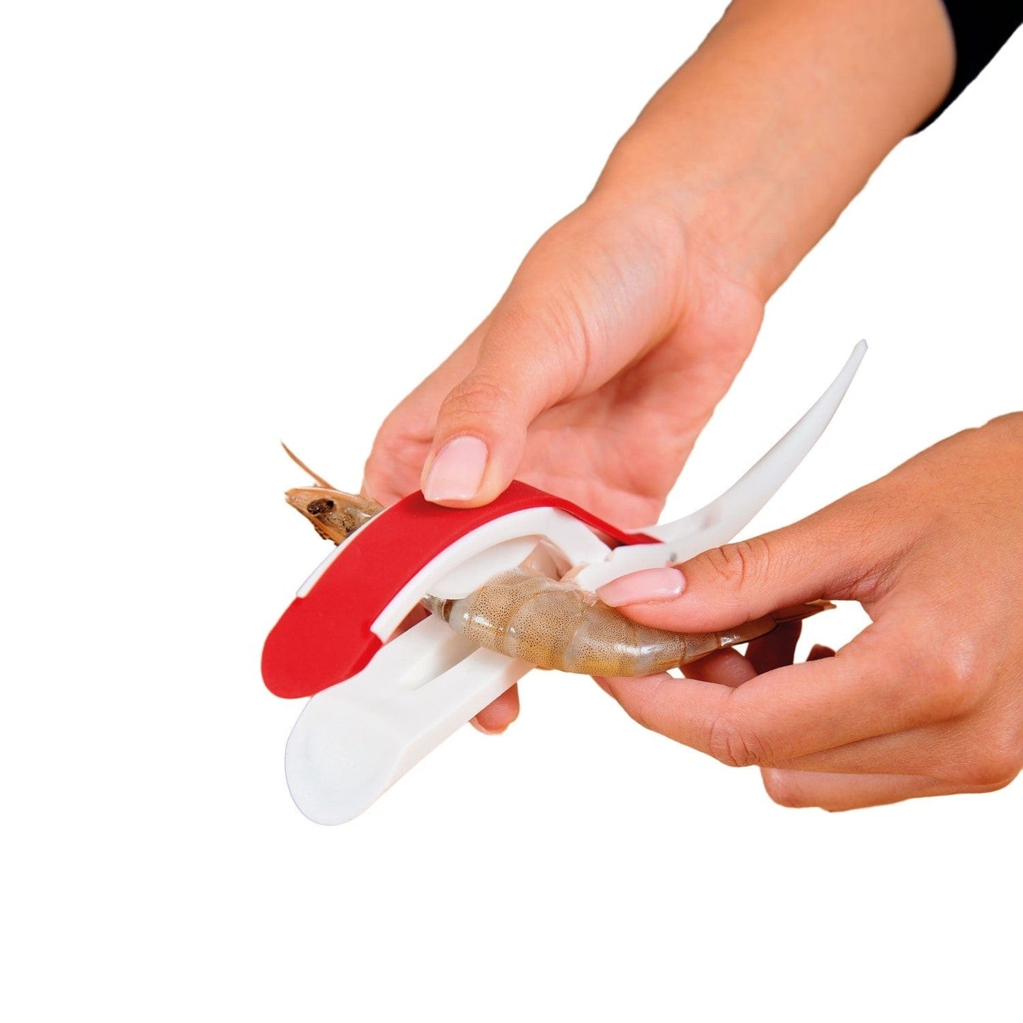 Prawn shrimp tool deveiner sheller with non slip handle