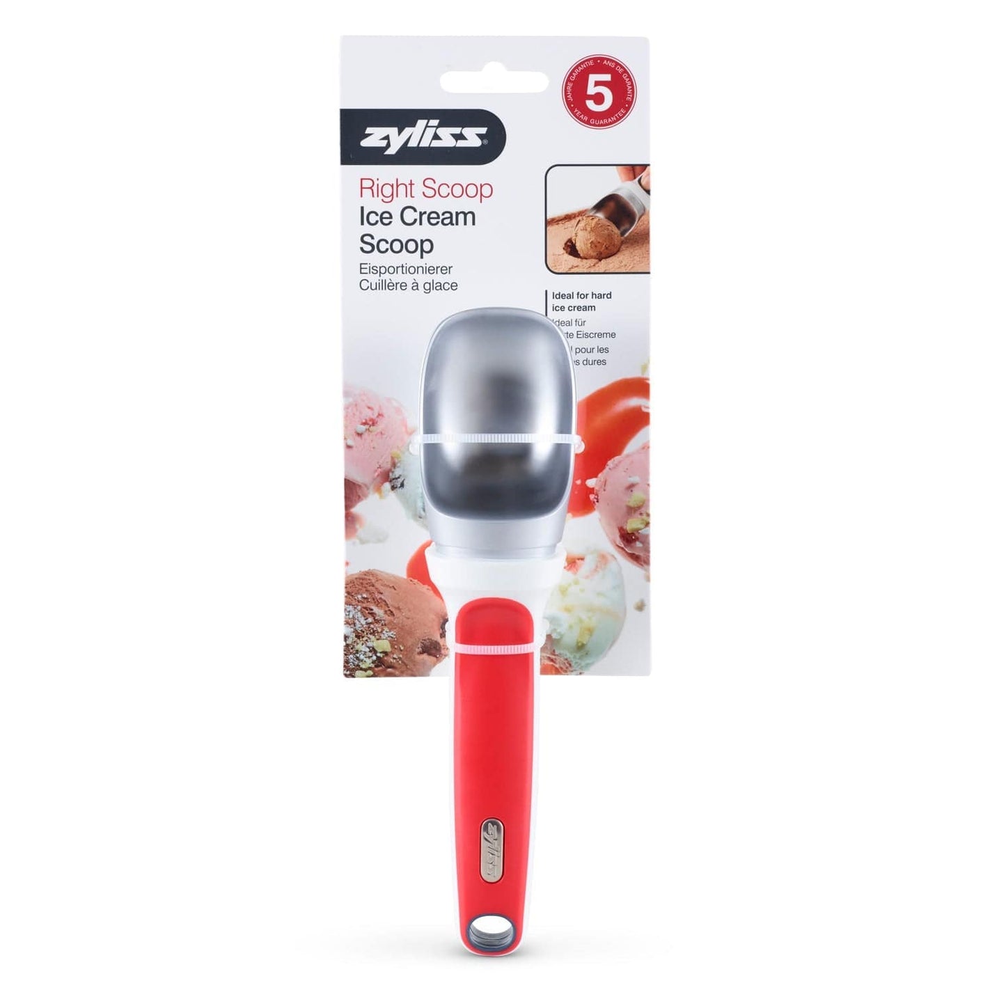 Right Scoop Ice Cream Scoop, Red