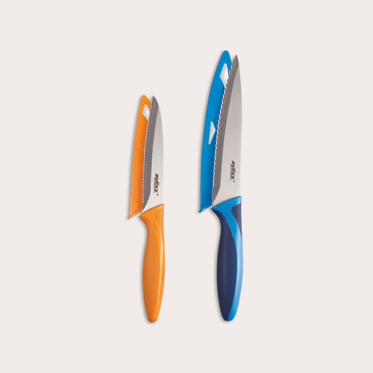2 Piece serrated utility knife set