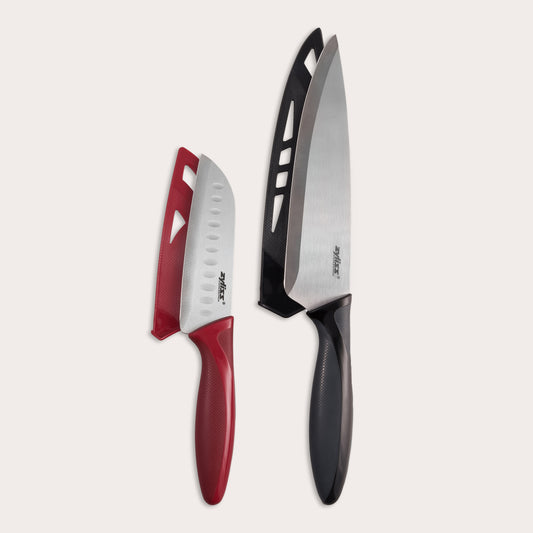 2 Piece chef and santoku knife set
