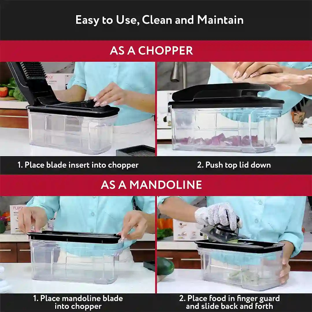 All-in-1 Mandoline Slicer Spiralizer & Chopper