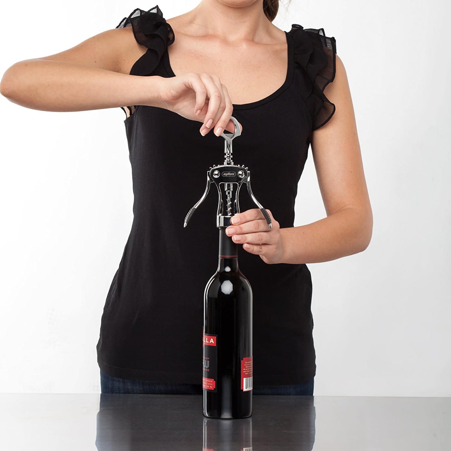 Corkscrew and bottle opener